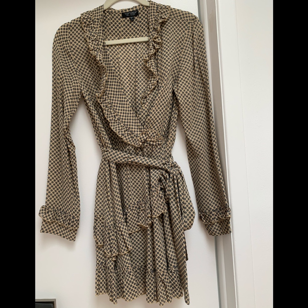 Top shop polka dot dress very flattering
